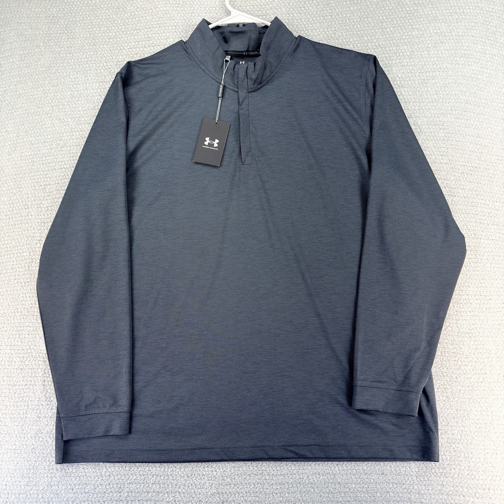 Under Armour Playoff 3.0 1/4 Zip Pullover Mens 2XL Gray Golf UPF 50+ Lightweight